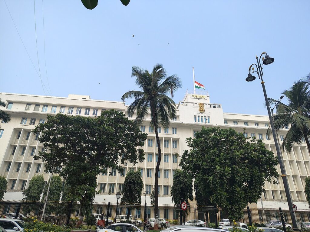 Mantralaya, sede do governo de Maharashtra, em Mumbai