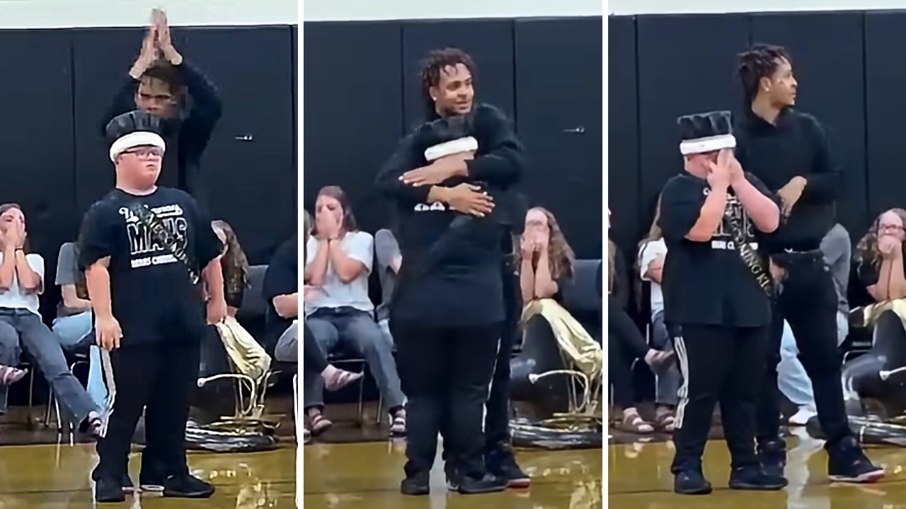 Eleito rei do baile, estudante tira a coroa e a coloca no colega com síndrome de Down