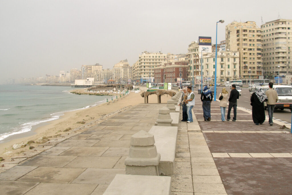 A orla de Alexandria, no norte do Egito, cidade onde o engenheiro foi preso