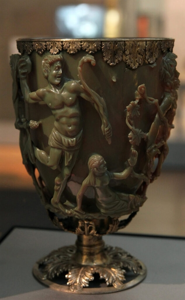 A Taça de Licurgo, do século 4, exposta no Museu Britânico, em Londres